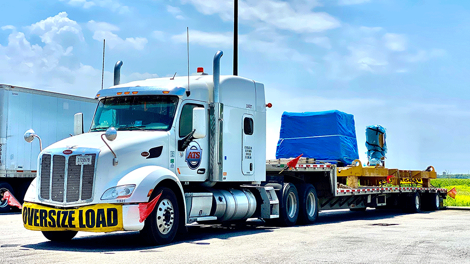 Oversized Step Deck Shipment